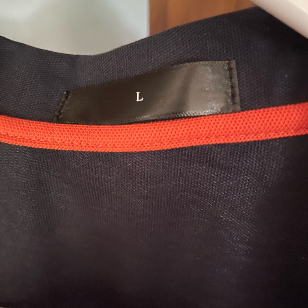 NWOT!  Polo-Style Men’s Navy Shirt with Orange Accents. Size Large.  Never worn! - Picture 4 of 7